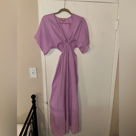 Show me your Mumu Dana Revolve cutout maxi dress in lilac Size Small - Picture 5 of 7